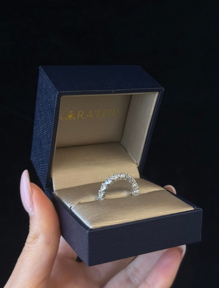 Heart Shape East to West Lab Grown Diamond Eternity Band
