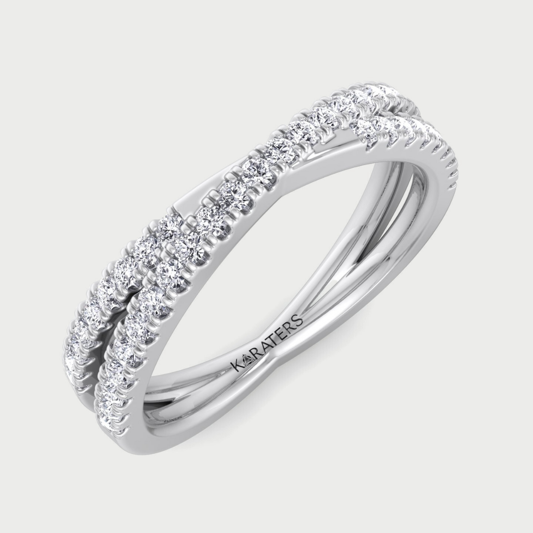 Twisted Pave Wedding Band