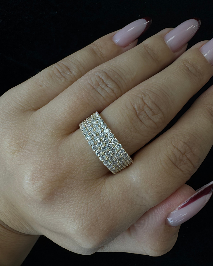 (1.13 CT T.W.) Multi Row Pave Lab-Grown Diamond Eternity Band