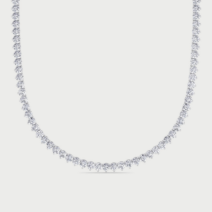 Martini 3-prong Lab Grown Diamond Tennis Necklace