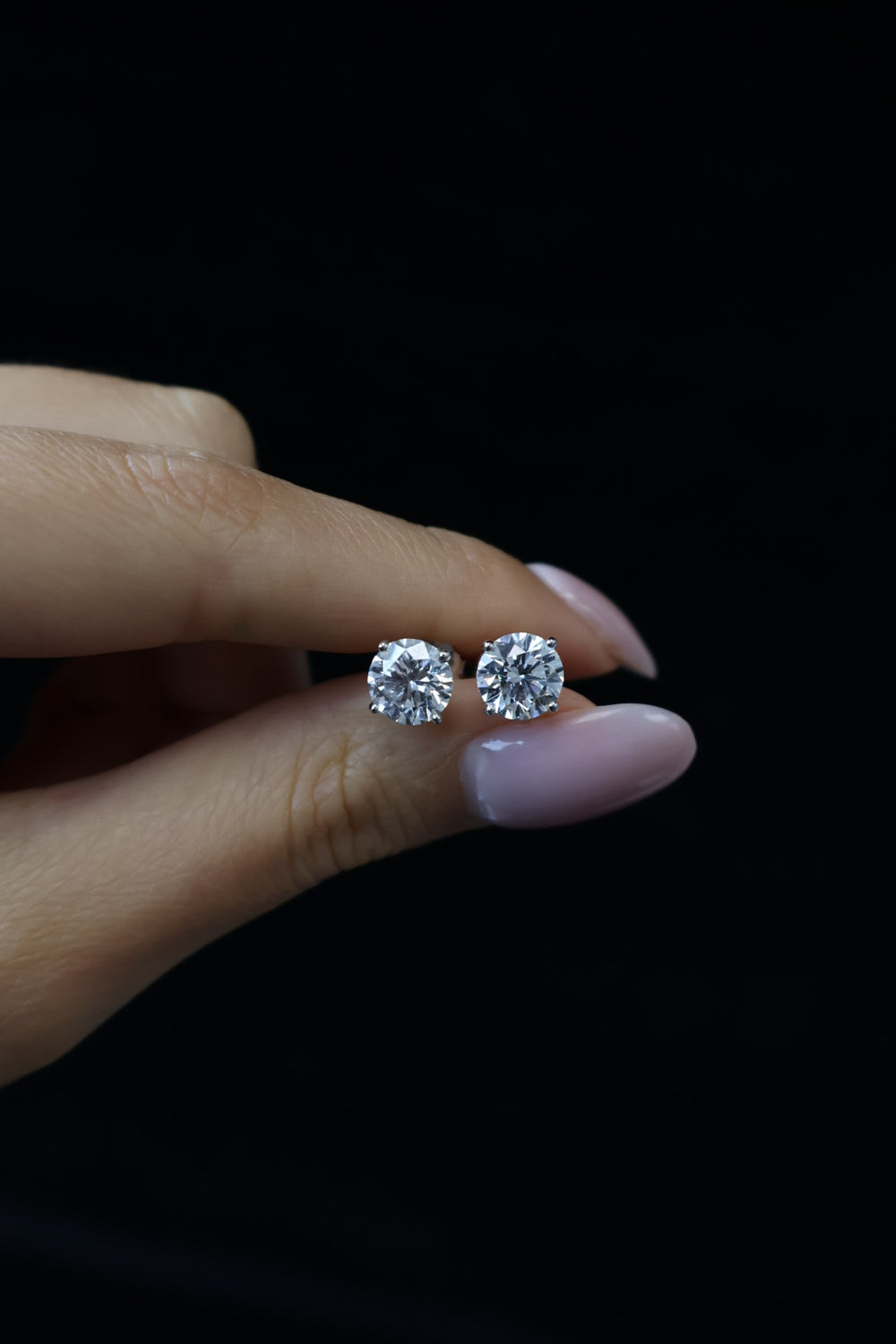 3 Round Cut  Lab-Grown Diamond Studs