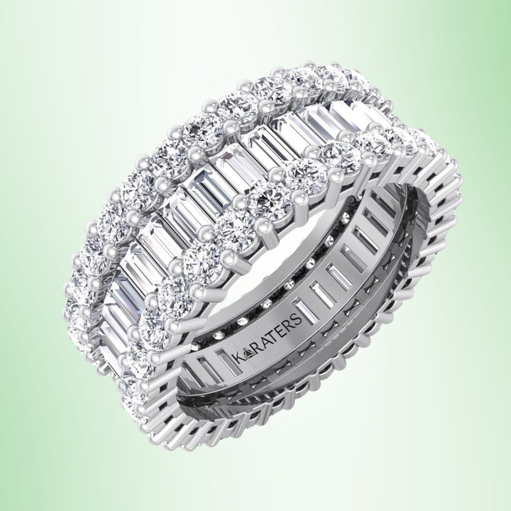 Ávila - Baguette and Round Cut Lab Grown Diamond Eternity Band