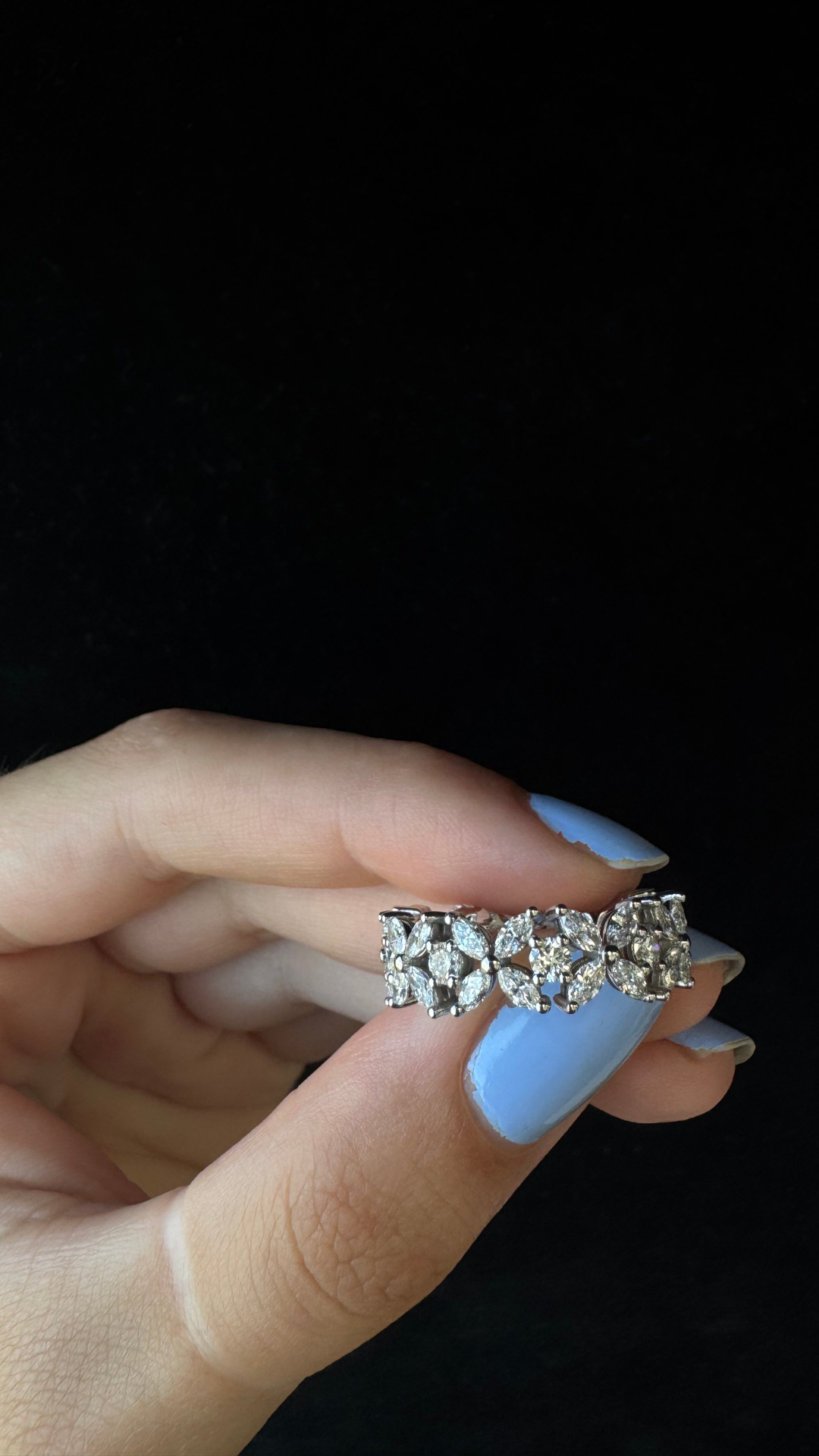Marquise and Round Shape Lab Grown Diamond Eternity Band