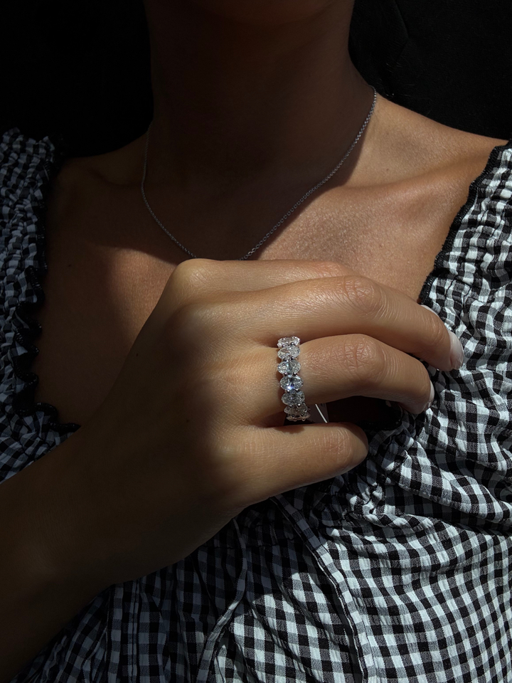 6CT The Lux Oval Cut Lab Grown Diamond Eternity Band