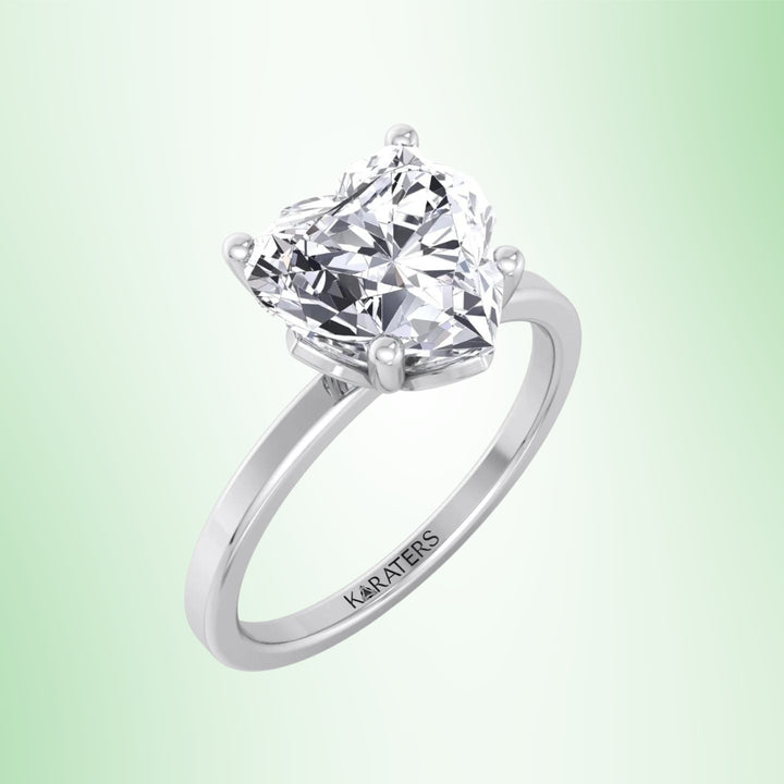 Orchid - Heart Shaped Cut Solitaire Lab Grown Diamond Engagement Ring