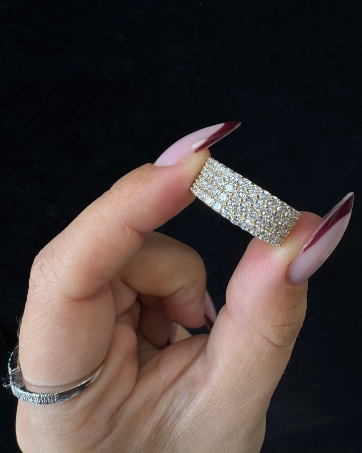 (1.13 CT T.W.) Multi Row Pave Lab-Grown Diamond Eternity Band