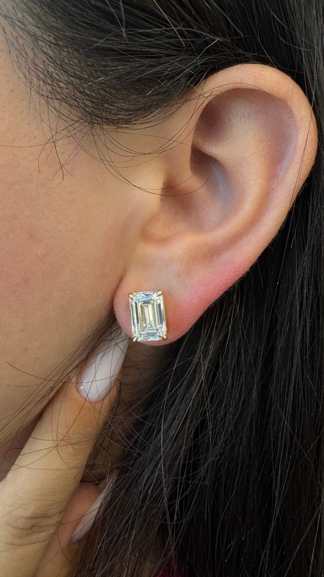 Emerald Cut Lab-Grown Diamond Studs