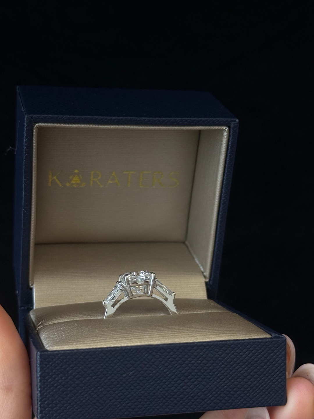 Asscher Cut Lab Diamond Engagement Ring with Tapered Baguettes SideStones