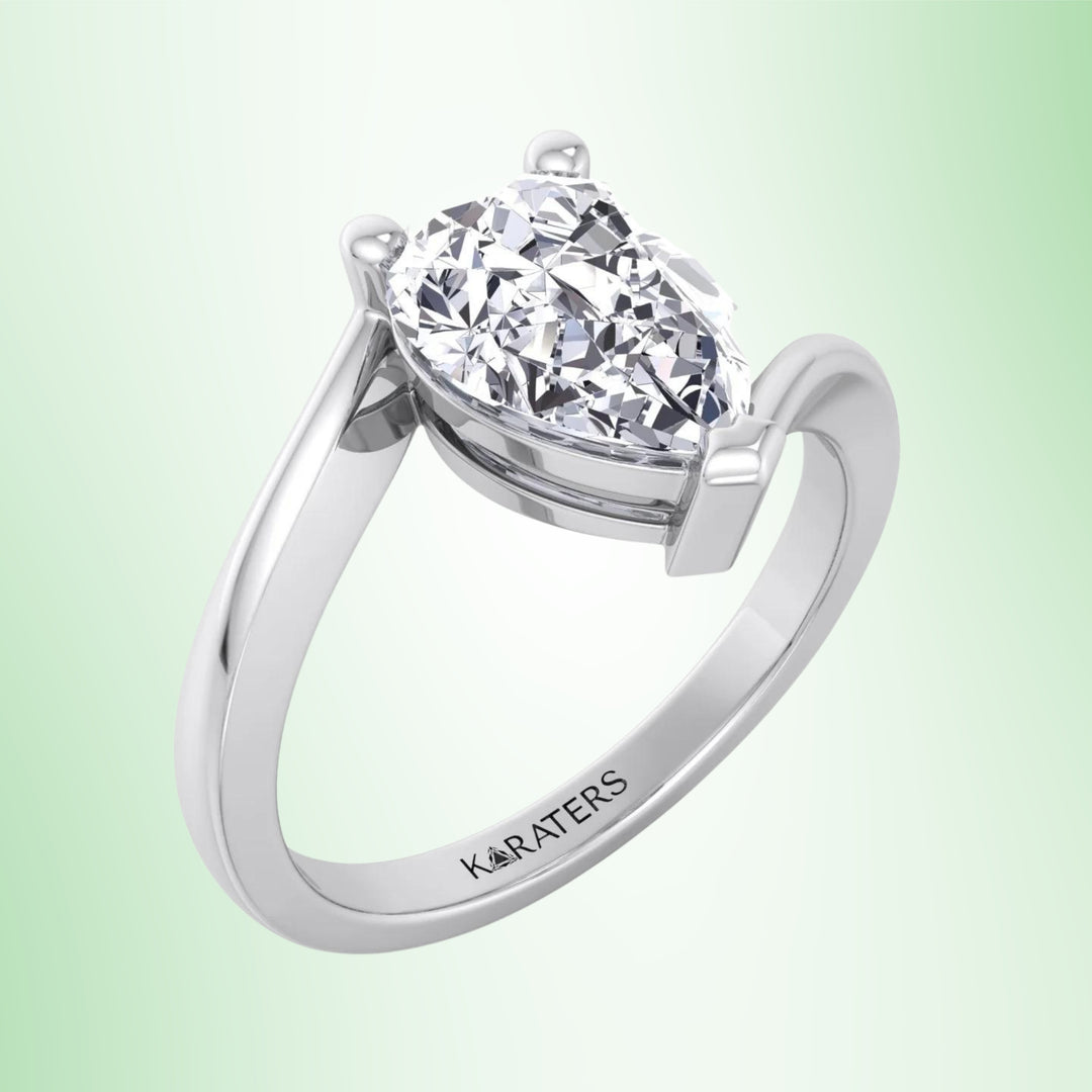 Amarilla - Pear Shaped Cut Lab Grown Diamond Solitaire Engagement Ring