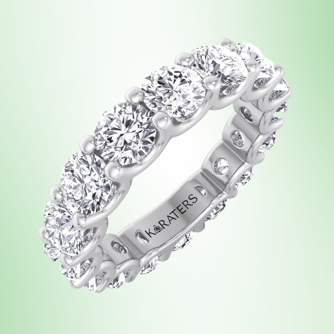Avelis - Round Cut Lab Diamond - U Prong Eternity Band