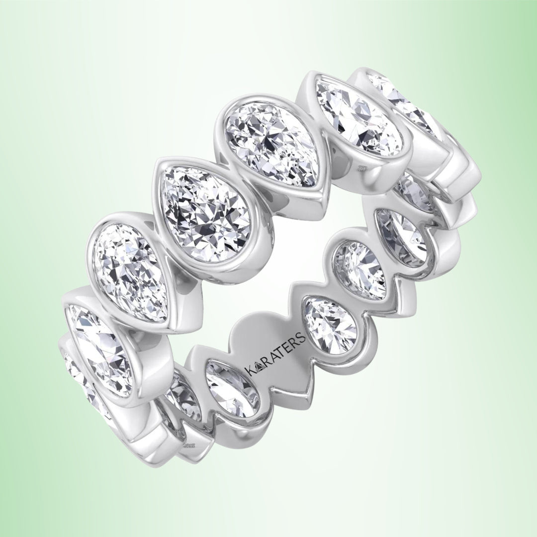 Bedford - Bezel Set Pear Shape Lab-Grown Diamond Eternity Band