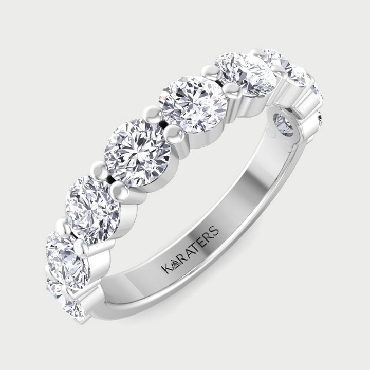 Round Cut Lab Grown Diamond Eternity Band