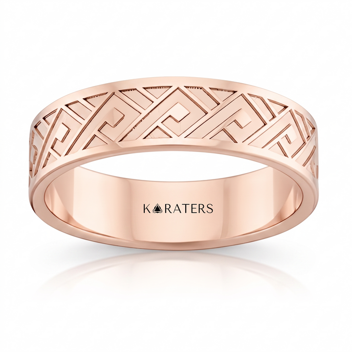 Men's Inner Spirit Style Solid Gold Band RG 2