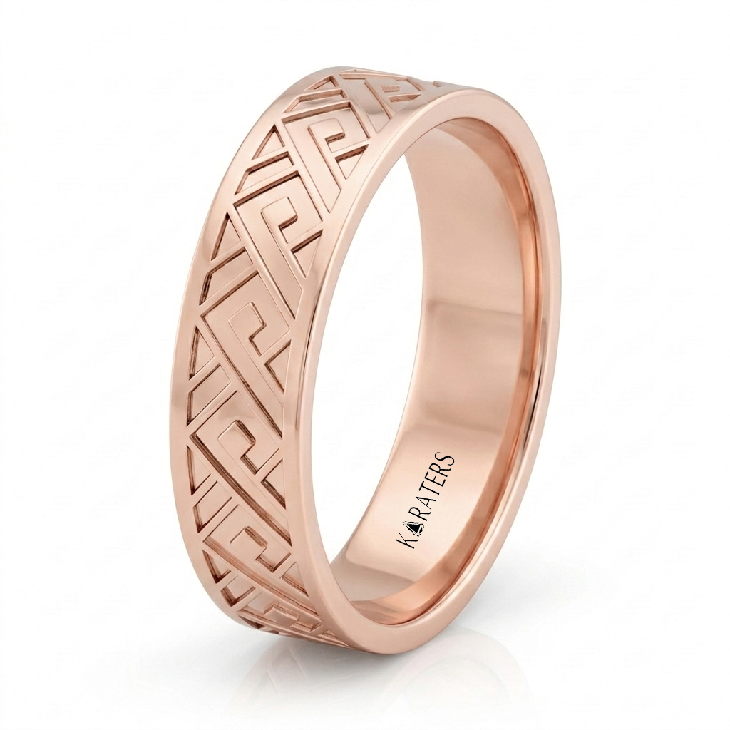 Men's Inner Spirit Style Solid Gold Band RG