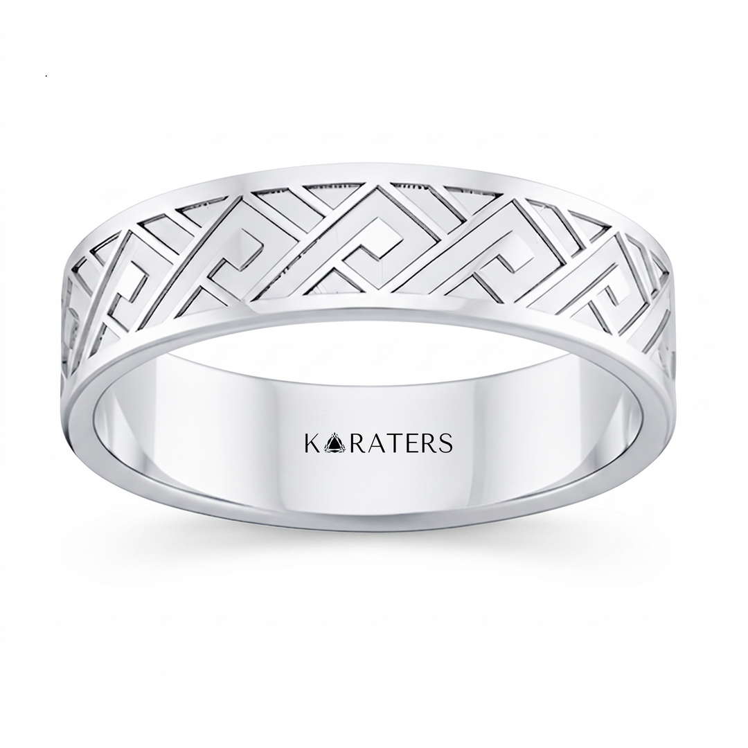 Men's Inner Spirit Style Solid Gold Band WG 2