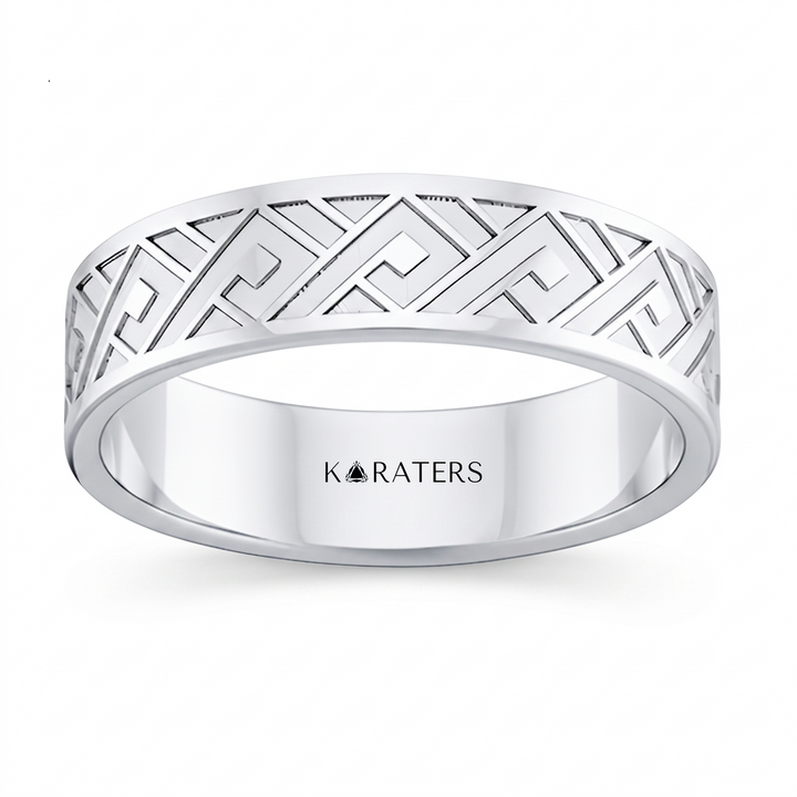 Men's Inner Spirit Style Solid Gold Band WG 2
