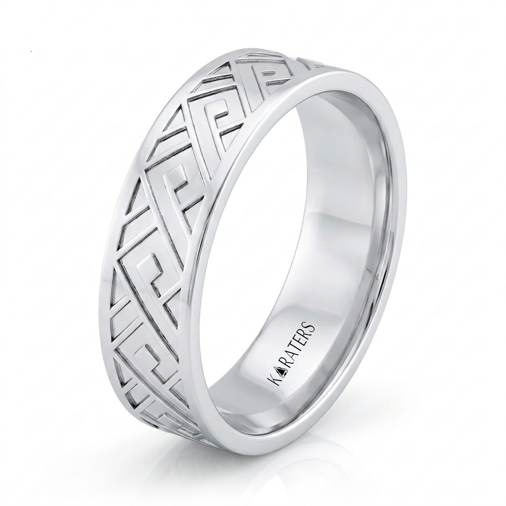 Men's Inner Spirit Style Solid Gold Band WG