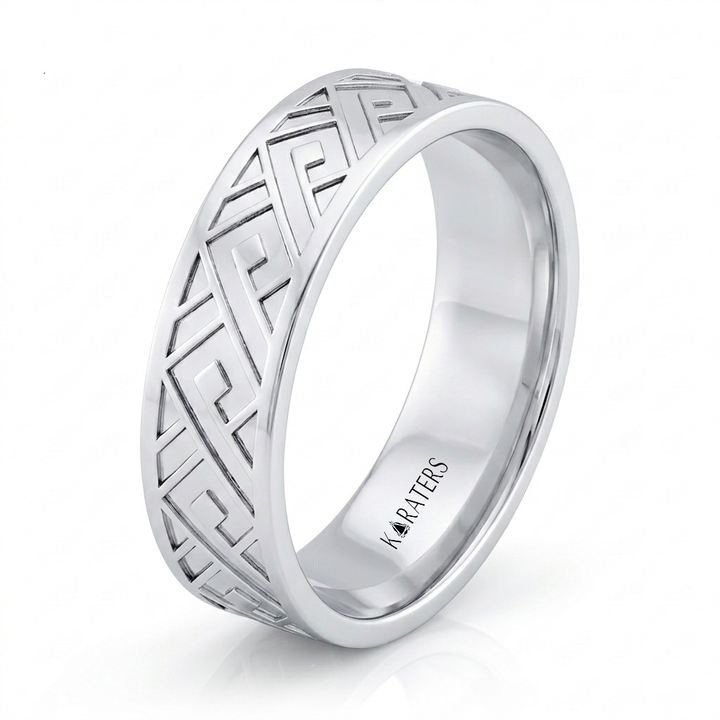 Men's Inner Spirit Style Solid Gold Band WG