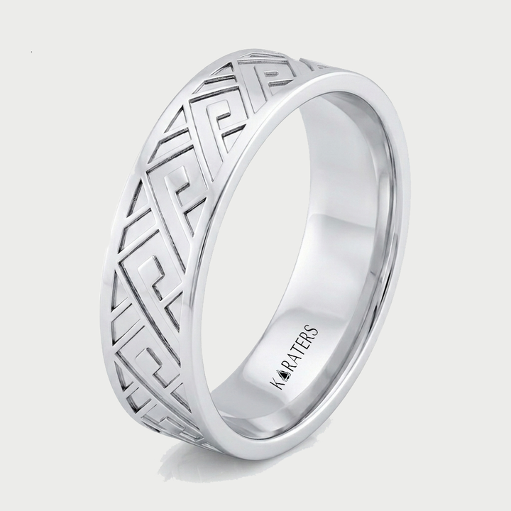 Men's Inner Spirit Style Solid Gold Band