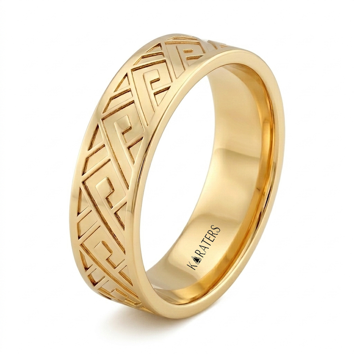 Men's Inner Spirit Style Solid Gold Band YG