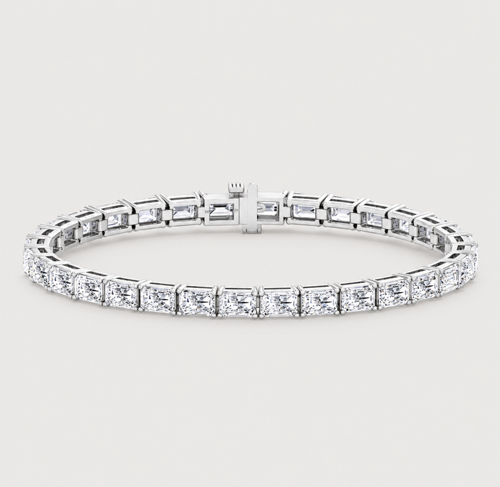 Radiant Cut Lab-Grown Diamond Tennis Bracelet Solid Gold