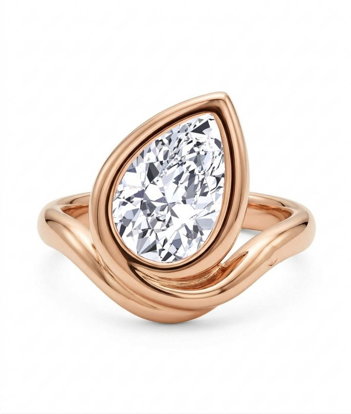 Pear shape Lab Grown Diamond Pinky Ring RG2