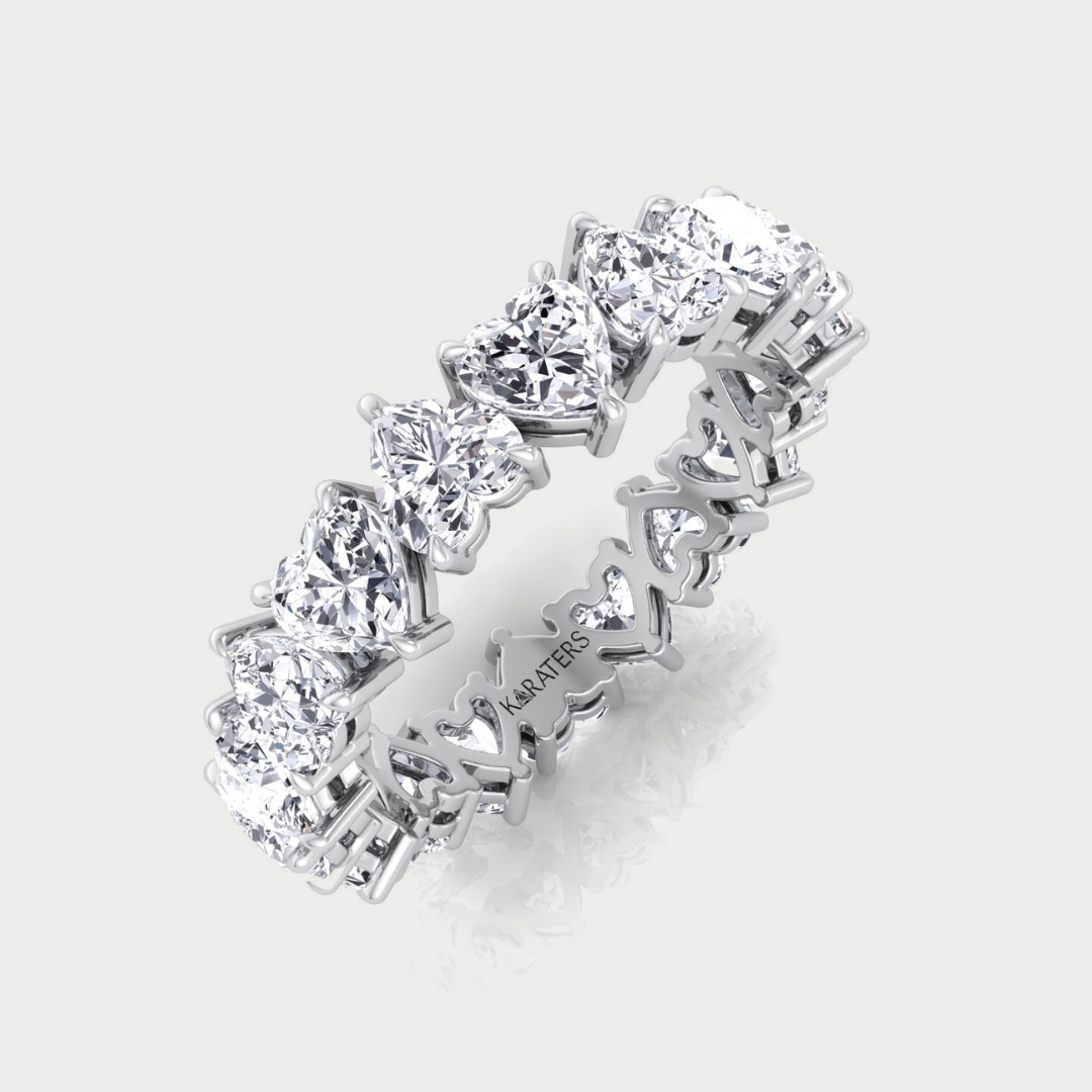Heart Shape Lab Grown Diamond Eternity Band