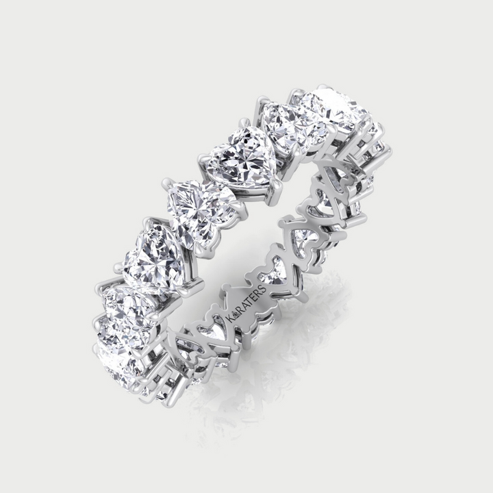 Heart Shape Lab Grown Diamond Eternity Band