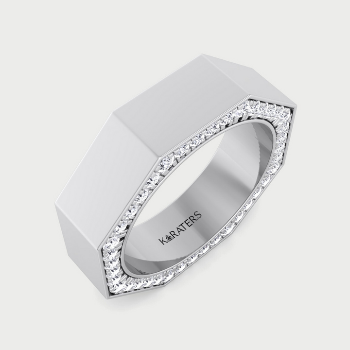 Hidden Lab Grown Diamond Wedding Ring