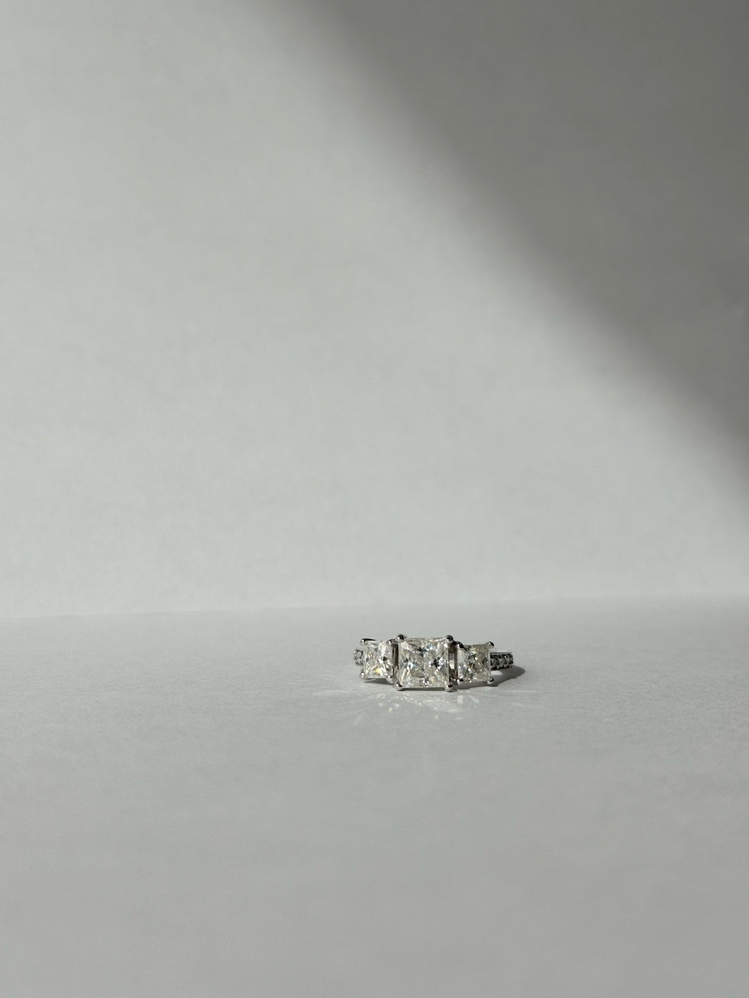 Princess Cut Lab Grown Diamond Engagement Ring With SideStones