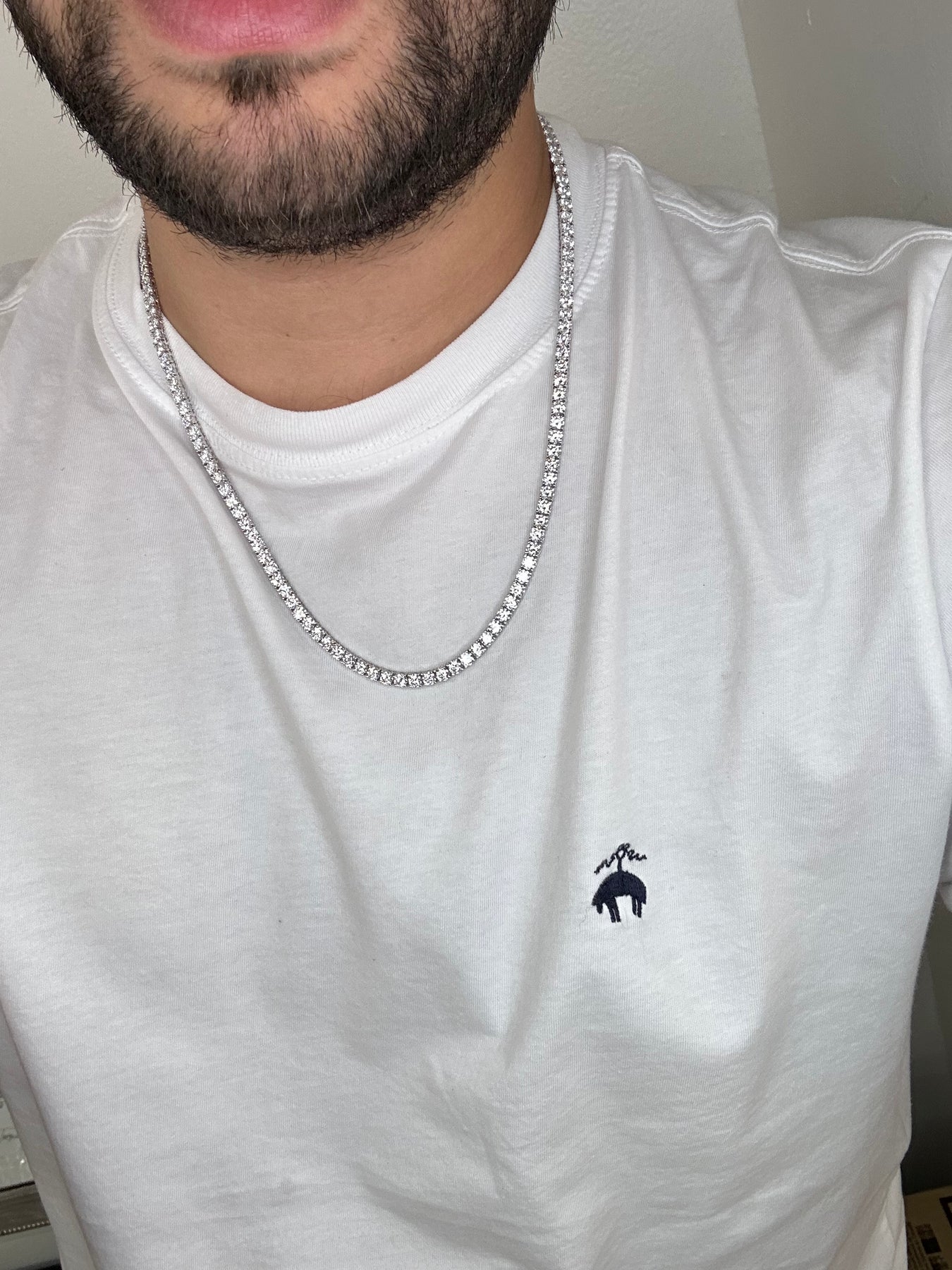 Men's Lab-Grown Diamond Tennis Necklace