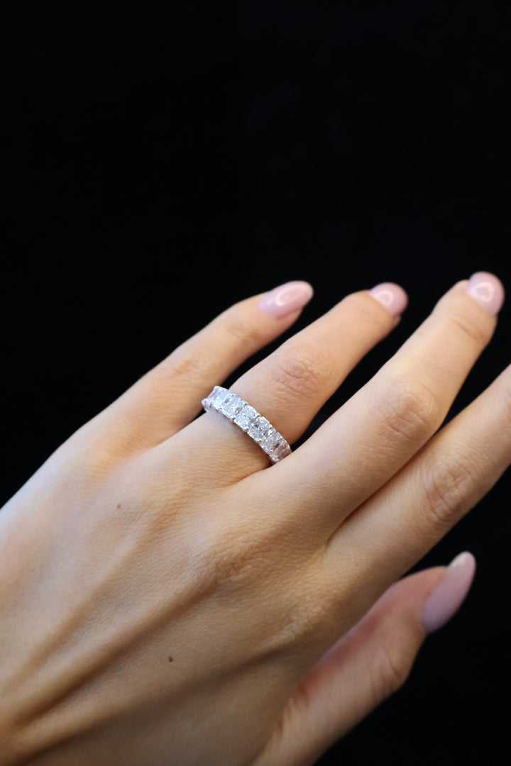 Radiant Cut Lab Grown Diamond Full Eternity Band