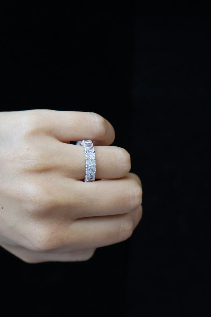 Radiant Cut Lab Grown Diamond Full Eternity Band