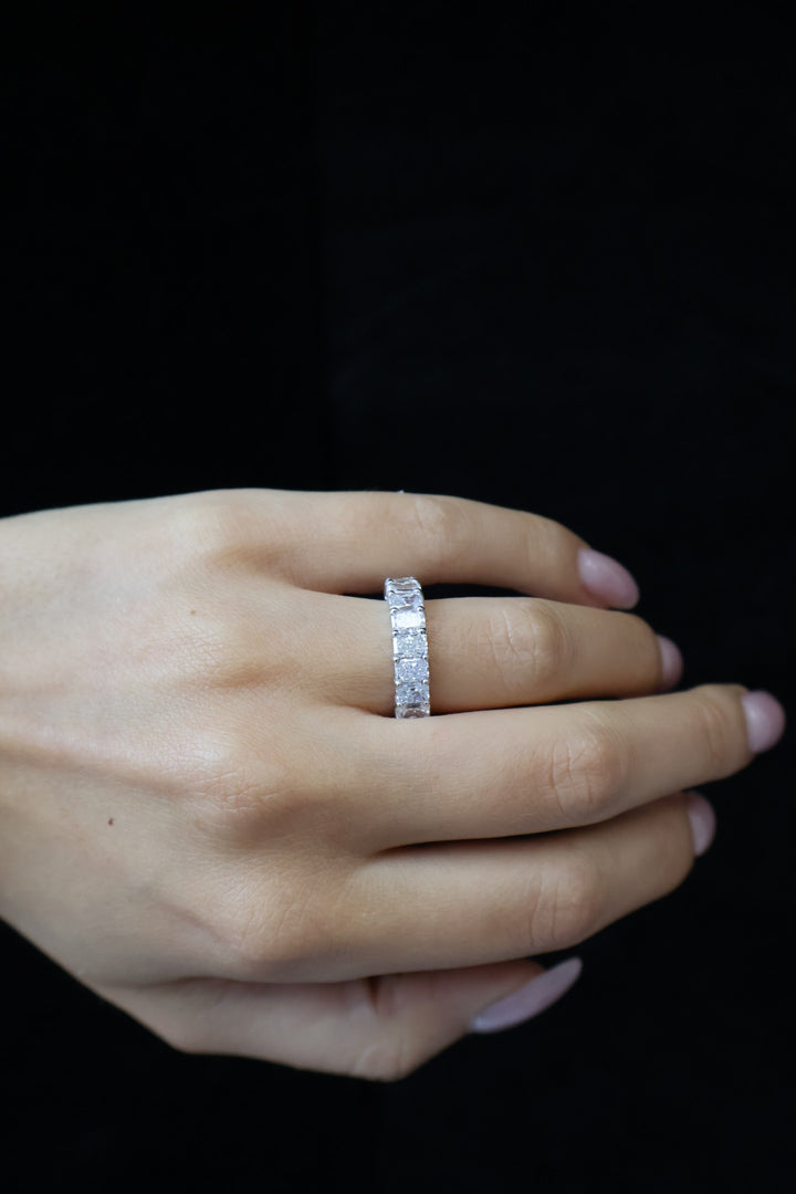 Radiant Cut Lab Grown Diamond Full Eternity Band
