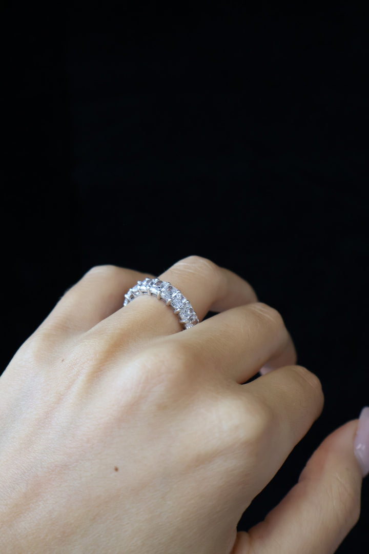 Radiant Cut Lab Grown Diamond Full Eternity Band