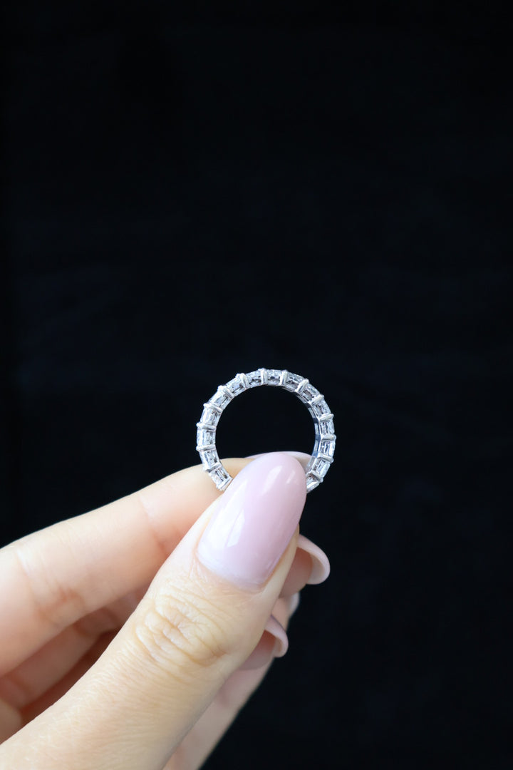 Radiant Cut Lab Grown Diamond Full Eternity Band