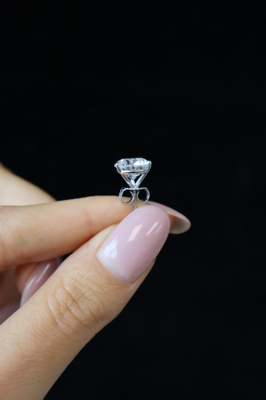 Round Shape Martini Style Lab Grown Diamond Studs