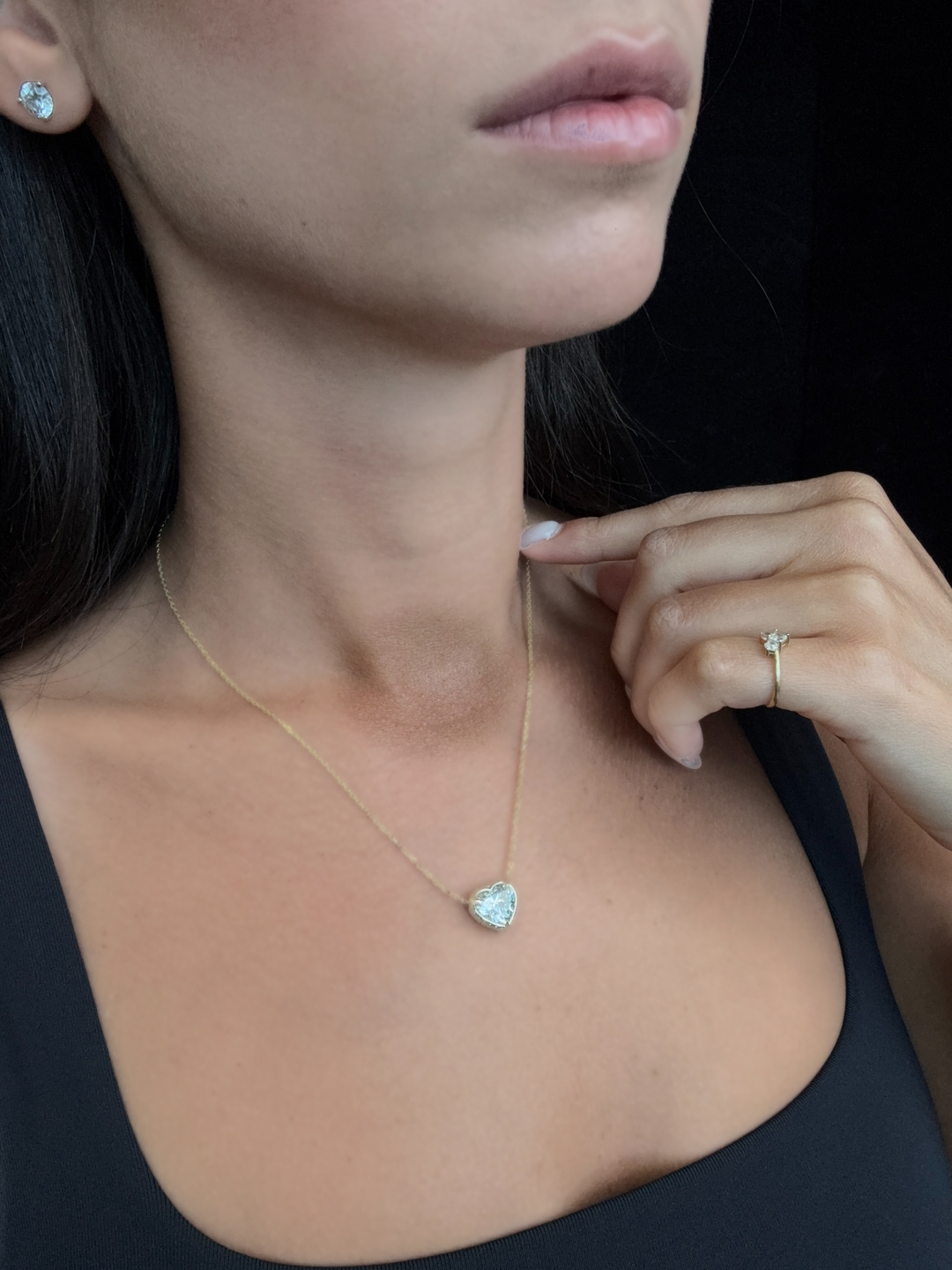 Invisible Halo Heart Shape Lab Grown Diamond Pendant