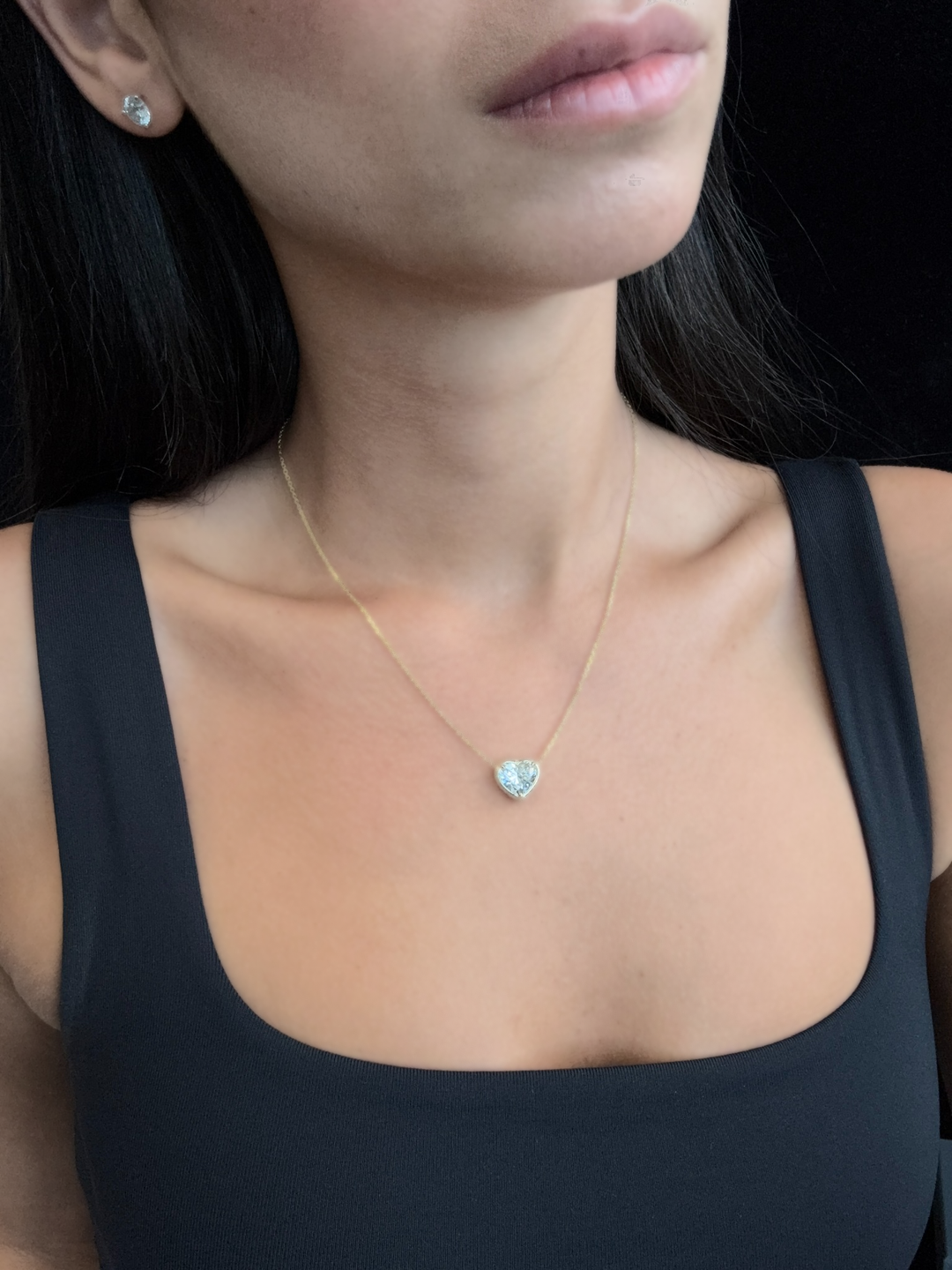 Invisible Halo Heart Shape Lab Grown Diamond Pendant