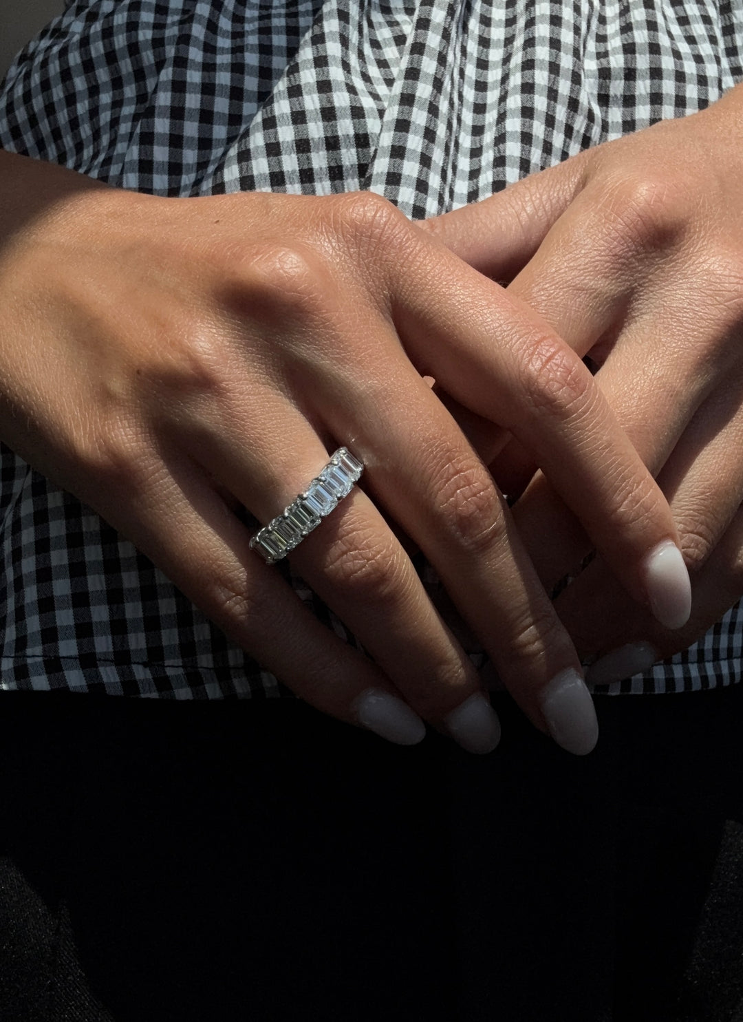 6CT The Lux Emerald Cut Lab Grown Diamond Eternity Band