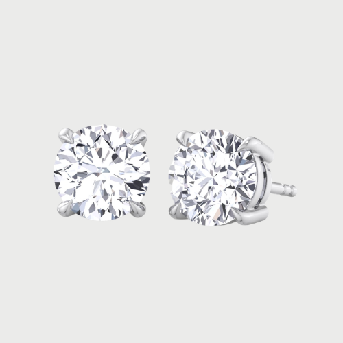 Men's 4 Prong Round Cut Lab Grown Diamond Studs