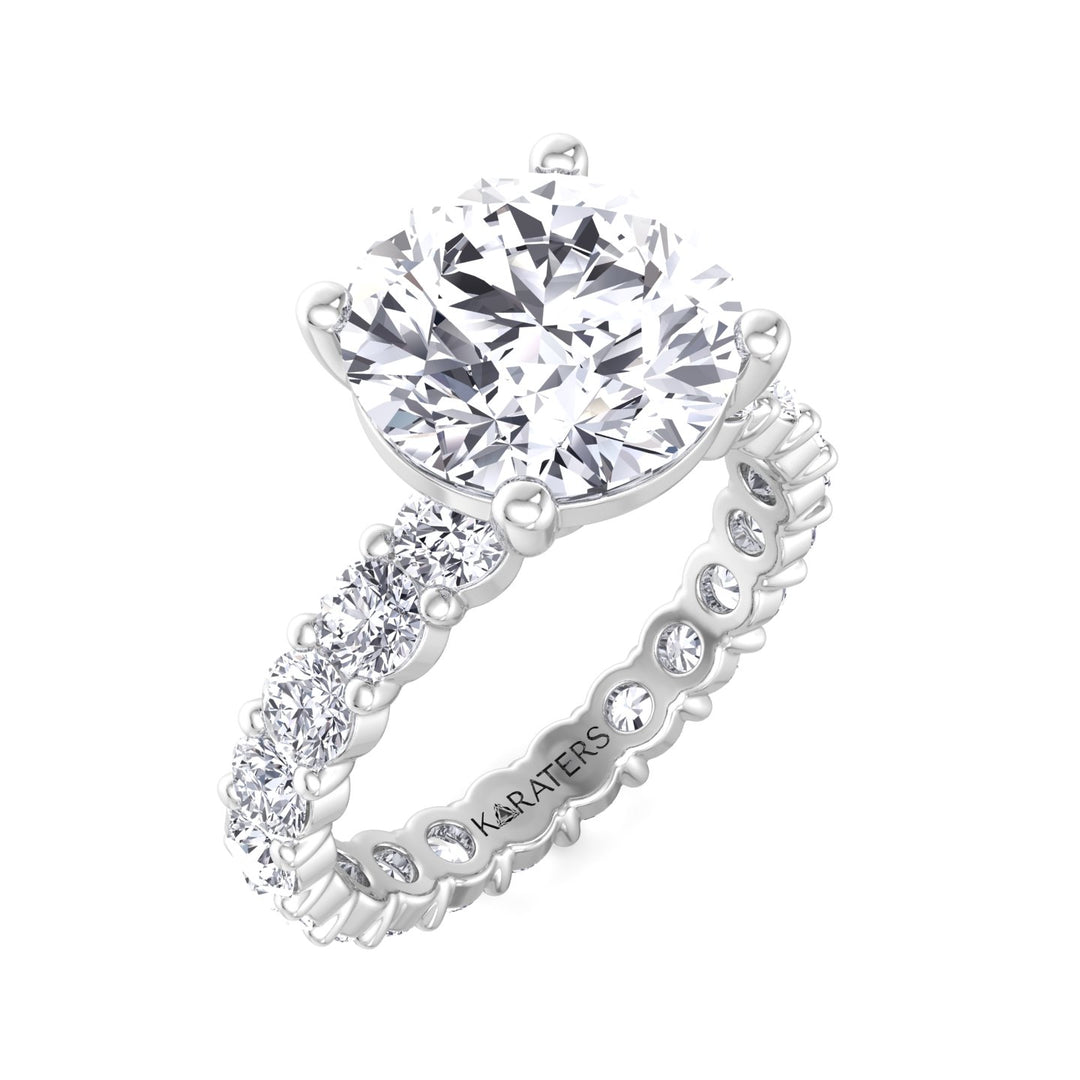 Kessel - Round Cut Eternity Style Lab Diamond Engagement Ring, Top Down