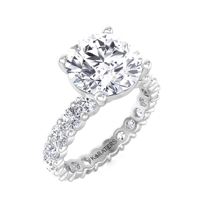 Kessel - Round Cut Eternity Style Lab Diamond Engagement Ring, Top Down