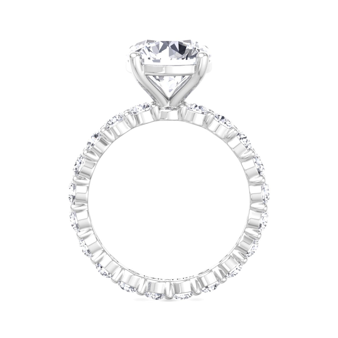 Kessel - Round Eternity Style Lab Diamond  Engagement Ring, White Gold, Profile