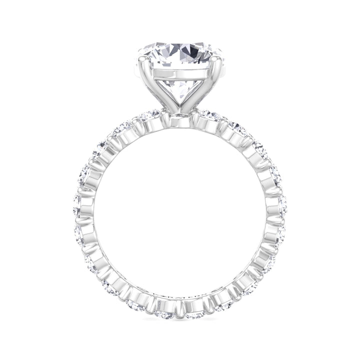 Kessel - Round Eternity Style Lab Diamond  Engagement Ring, White Gold, Profile