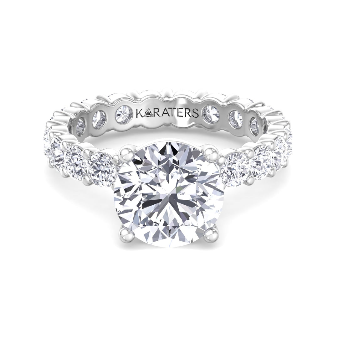 Kessel - Round Eternity Style Lab Diamond Ring, White Gold, Front