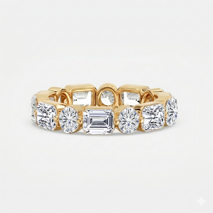 Multi Shape Lab-Grown Diamond Eternity Band YG2
