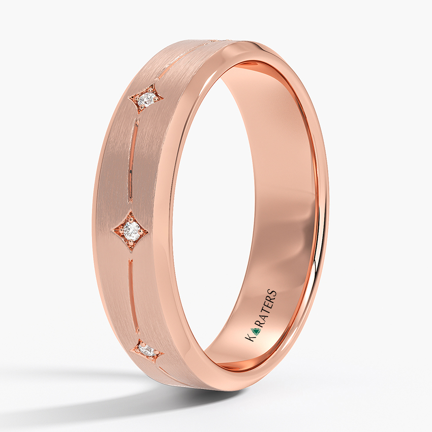 Constellation Groove Lab Grown Diamond Men's Wedding Band  RG 2