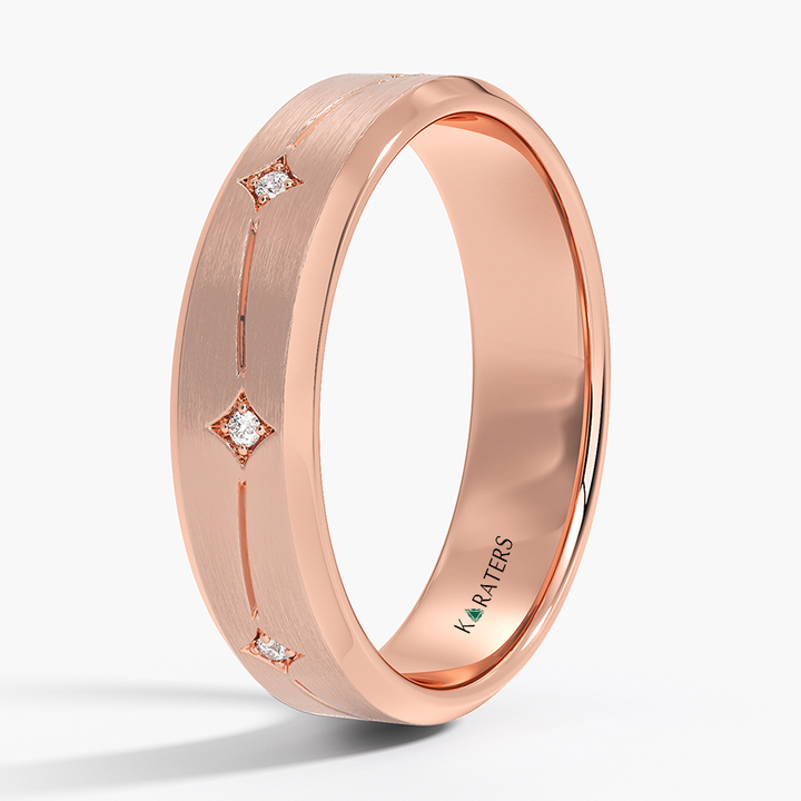 Constellation Groove Lab Grown Diamond Men's Wedding Band  RG 2