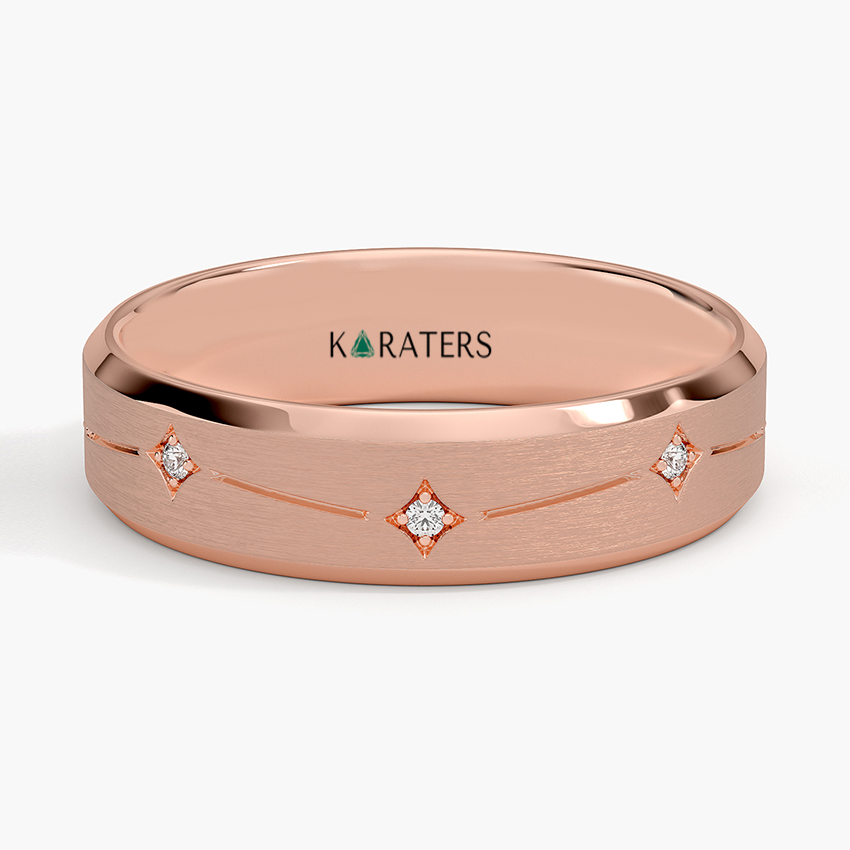 Constellation Groove Lab Grown Diamond Men's Wedding Band  RG